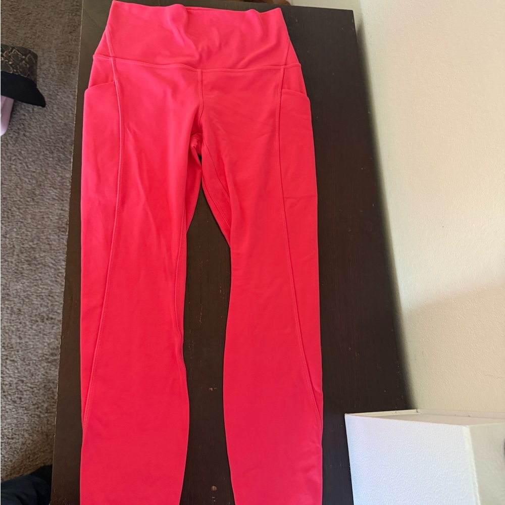 lululemon athletica lip gloss pink leggings